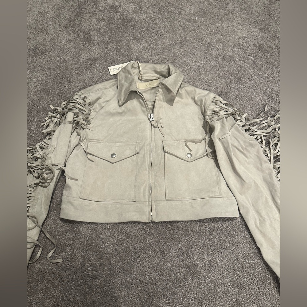 NWT Blank NYC Western Suede Fringe Crop / Short Jacket